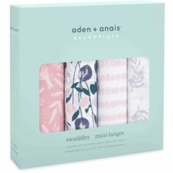 Aden + Anais™ Essential S Pucktuch Flower S Bloom 4-pack -Tienda De Cuidado Del Bebé aden anais essential s pucktuch flower s bloom 4 pack a378446 2