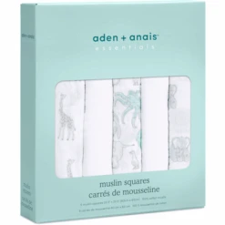 Aden + Anais™ Essentials Toallitas Para Bebé Natural History 5 Unidades -Tienda De Cuidado Del Bebé aden anais essentials toallitas para bebe natural history 5 unidades a315504 3