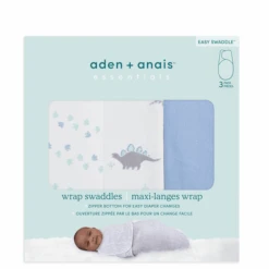 Aden + Anais™ Manta Envolvente Essentials Easy Swaddle™ 0-3 Meses 3 Unidades Dino-rama -Tienda De Cuidado Del Bebé aden anais manta envolvente essentials easy swaddle 0 3 meses 3 unidades dino rama a302879 4