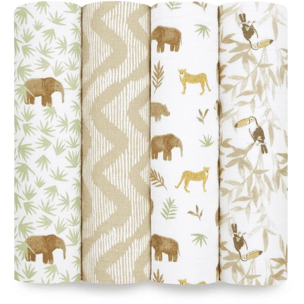 Aden +anais™ Musslin Puckcloth 4-Pack Tanzania 112 X 112 3 Aden +anais™ Musslin Puckcloth 4-Pack Tanzania 112 X 112