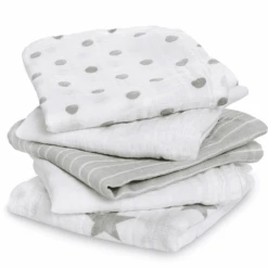 Aden® Manta Para Bebé Dusty Gris Paquete De 5 Unidades -Tienda De Cuidado Del Bebé aden manta para bebe dusty gris paquete de 5 unidades a254479 2
