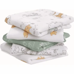 Aden® Paños Para Eructos Winnie + Friends Pack De 5