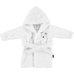 Alvi ® Albornoz De Rizo Con Capucha Blanco