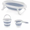 BabyJem Set De Bañera Plegable 3 Piezas, Azul -Tienda De Cuidado Del Bebé babyjem set de banera plegable 3 piezas azul a375734