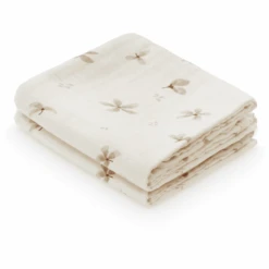 Cam Cam Copenhagen Paño De Gasa 2 Paquetes Viento Flower Crema