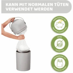 Chicco Diaper Pail Odour Off En Gris -Tienda De Cuidado Del Bebé chicco diaper pail odour off en gris a313733 4