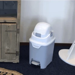 Diaper Champ Cubo De Pañales ONE Estándar Handsfree Plateado -Tienda De Cuidado Del Bebé diaper champ cubo de panales one estandar handsfree plateado a346861 3