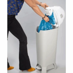 Diaper Champ Cubo De Pañales ONE Maxi Handsfree Plata/blanco -Tienda De Cuidado Del Bebé diaper champ cubo de panales one maxi handsfree plata blanco a346865 4