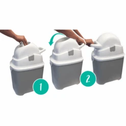 Diaper Champ One Cubo Para Pañales Plateado -Tienda De Cuidado Del Bebé diaper champ one cubo para panales plateado a282738 3