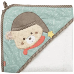 Fehn Toalla De Baño Con Capucha Oso Bruno -Tienda De Cuidado Del Bebé fehn toalla de bano con capucha oso bruno a273533 2