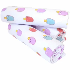 HÜTTE & CO Telas Molleton 3-pack Ice Cream 80x80cm -Tienda De Cuidado Del Bebé huette amp co telas molleton 3 pack ice cream 80x80cm a293103 3