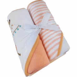 HÜTTE & CO Toalla De Baño Con Capucha Pack Doble Orange