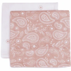 Jollein Paño Para Eructar Muselina 2 Pack Paisley Halo Rosewood