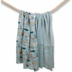 LITTLE Paños De Muselina Para Bebé Forest Animals Green Tea 2 Unidades -Tienda De Cuidado Del Bebé little panos de muselina para bebe forest animals green tea 2 unidades a329248 3