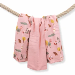 LITTLE Paños De Muselina Para Bebé Forest Animals Powder Rose 3 Unidades -Tienda De Cuidado Del Bebé little panos de muselina para bebe forest animals powder rose 3 unidades a329257 3
