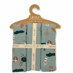 LITTLE Paños Multiusos Molton Paquete De 3 Organic Waldtiere Green Tea