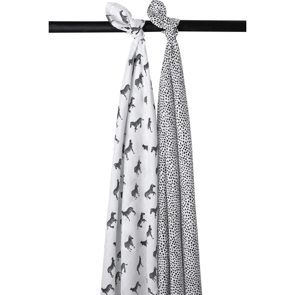 Meyco Pack De Pañales De Cebra / Guepardo 120x120 Cm 4 Meyco Pack De Pañales De Cebra / Guepardo 120x120 Cm - Imagen 2