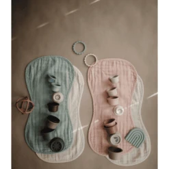 Mushie Paño Para Eructar Muselina Romana Green /Niebla 2-pack -Tienda De Cuidado Del Bebé mushie pano para eructar muselina romana green niebla 2 pack a401192 3