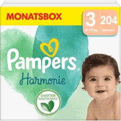Pampers® Pampers Harmonie Gr.3 Newborn , 6-10 Kg, Caja Mensual (1x204 Pañales)