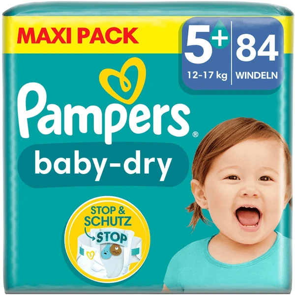 Pampers® Pampers Pañales Baby-Dry, Talla 5+, 12-17 Kg, Maxi Pack (1 X 84 Pañales) 3 Pampers® Pampers Pañales Baby-Dry, Talla 5+, 12-17 Kg, Maxi Pack (1 X 84 Pañales)