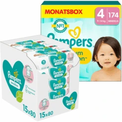 Pampers® Pampers Premium Protection , Talla 4, 9-14kg, Caja Mensual (1x 174 Pañales) Y Pampers Sensitive Toallitas Húmedas 1200 Toallitas (15 X 80 Uds.) -Tienda De Cuidado Del Bebé pampers premium protection talla 4 9 14kg caja mensual 1x 174 panales y pampers sensitive toallitas humedas 1200 toallitas 15 x 80 uds a409050 4
