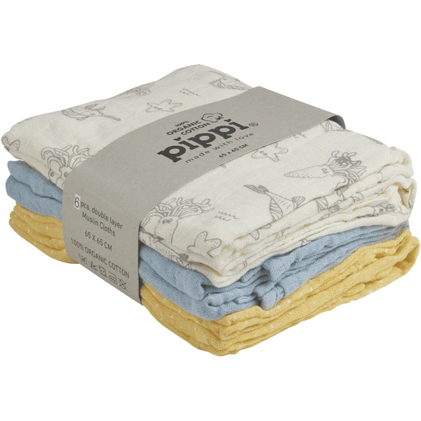Pippi Paños De Muselina Pack De 6 Ocean 3 Pippi Paños De Muselina Pack De 6 Ocean