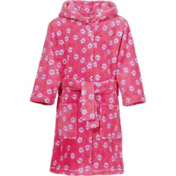 Playshoes Albornoz Polar Flores Pink -Tienda De Cuidado Del Bebé playshoes albornoz polar flores pink a266559 3