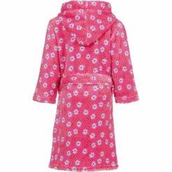 Playshoes Albornoz Polar Flores Pink -Tienda De Cuidado Del Bebé playshoes albornoz polar flores pink a266559 4