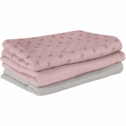 Roba Pañales De Gasa 3 Pcs. Set Lil Planet Pink 80 X 80 Cm