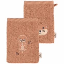 Sterntaler Guantes De Lavado Otti 2 Pack Marrón