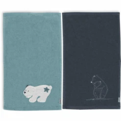 Sterntaler Paquete Doble De Toallas Para Niños 50 X 30 Cm Elia Turquesa Oscuro