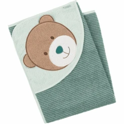 Sterntaler Toalla De Baño Ben Verde Medio 80x80 Cm -Tienda De Cuidado Del Bebé sterntaler toalla de bano ben verde medio 80x80 cm a301094 4