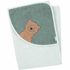 Sterntaler Toalla De Baño Con Capucha Ben Verde Claro 80 X 80 Cm -Tienda De Cuidado Del Bebé sterntaler toalla de bano con capucha ben verde claro 80 x 80 cm a301077 4
