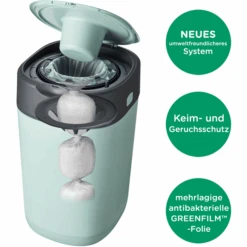 Tommee Tippee Twist & Click Advanced Cubo Para Pañales Con 4 Cassettes Con Película Antibacteriana Green Verde -Tienda De Cuidado Del Bebé tommee tippee twist click advanced cubo para panales con 4 cassettes con pelicula antibacteriana green verde a314851 3