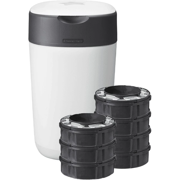 Tommee Tippee Twist & Click Advanced Cubo Para Pañales Con 7 Cassettes Con Película Antibacteriana Green Blanco 3 Tommee Tippee Twist & Click Advanced Cubo Para Pañales Con 7 Cassettes Con Película Antibacteriana Green Blanco