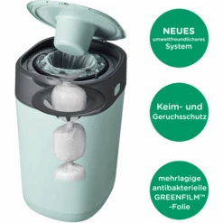 Tommee Tippee Twist & Click Advanced Cubo Para Pañales Con 7 Cassettes Con Película Antibacteriana Green Verde -Tienda De Cuidado Del Bebé tommee tippee twist click advanced cubo para panales con 7 cassettes con pelicula antibacteriana green verde a319676 3