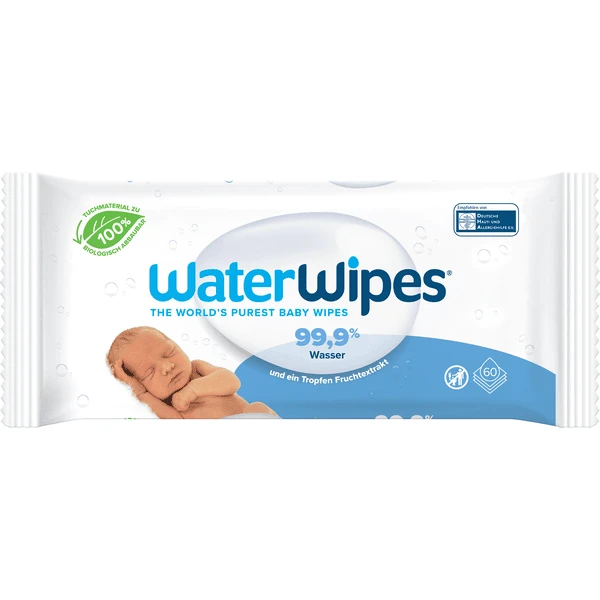 WaterWipes Toallitas Para Bebés, Biodegradables, 60 Toallitas 3 WaterWipes Toallitas Para Bebés, Biodegradables, 60 Toallitas