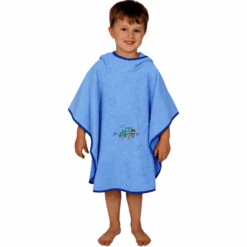 WÖRNER SÜDFROTTIER Poncho De Baño Tractor Azul Claro 60 X 75 Cm