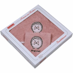 WÖRNER SÜDFROTTIER Set De Guante De Aseo + Toalla De Baño Con Capucha Erizo Rosa -Tienda De Cuidado Del Bebé woerner suedfrottier set de guante de aseo toalla de bano con capucha erizo rosa a384386 4