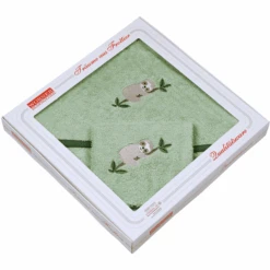 WÖRNER SÜDFROTTIER Set De Guante De Aseo + Toalla De Baño Con Capucha Perezoso Hello Liv -Tienda De Cuidado Del Bebé woerner suedfrottier set de guante de aseo toalla de bano con capucha perezoso hello liv a384790 3